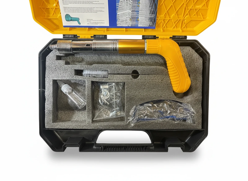 تفنگ میخکوب عصایی دیوالت DeWalt با بدنه استیل تقویت شده و کیف حمل مخصوص جهت اتصالات سقف و دیوار