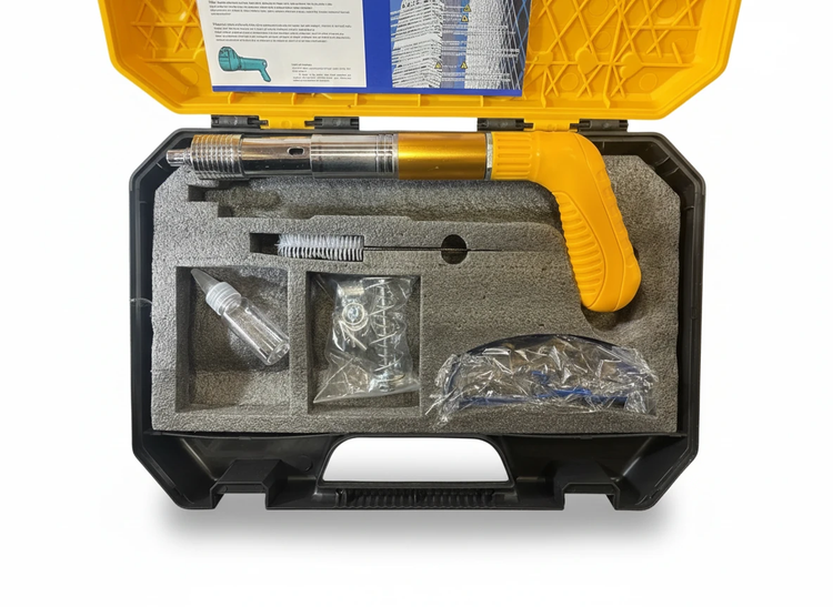 تفنگ میخکوب عصایی دیوالت DeWalt با بدنه استیل تقویت شده و کیف حمل مخصوص جهت اتصالات سقف و دیوار